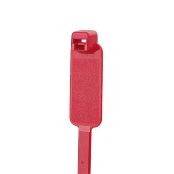 Panduit Cable Tie, 7.4"L, Nylon, Red, PK500 PLM2S-D2